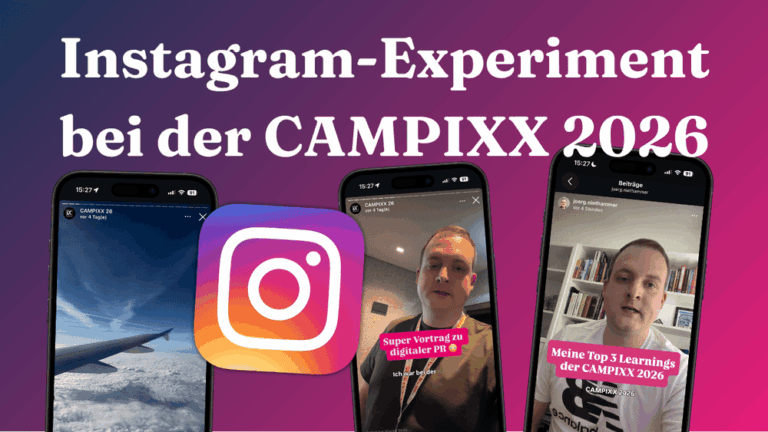 Instagram-Experiment von Jörg Niethammer bei der CAMPIXX 2026