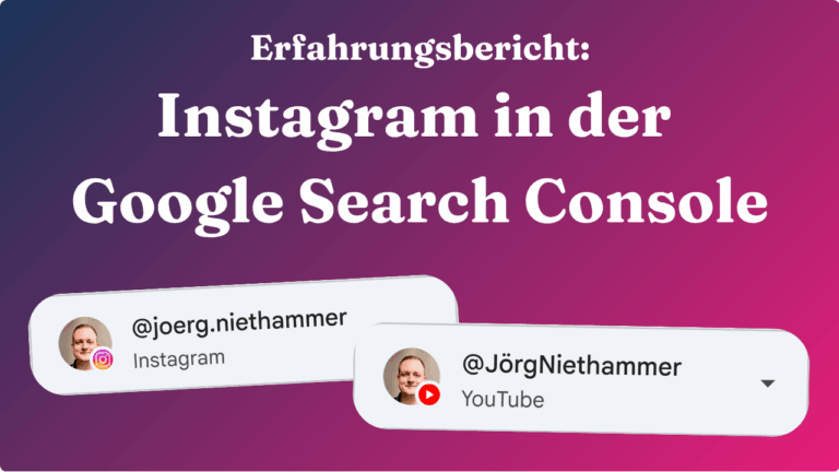 Instagram in der Google Search Console