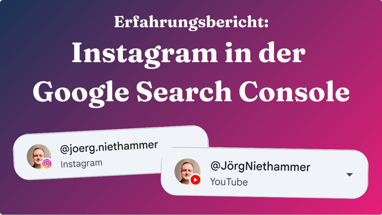 Instagram in der Google Search Console