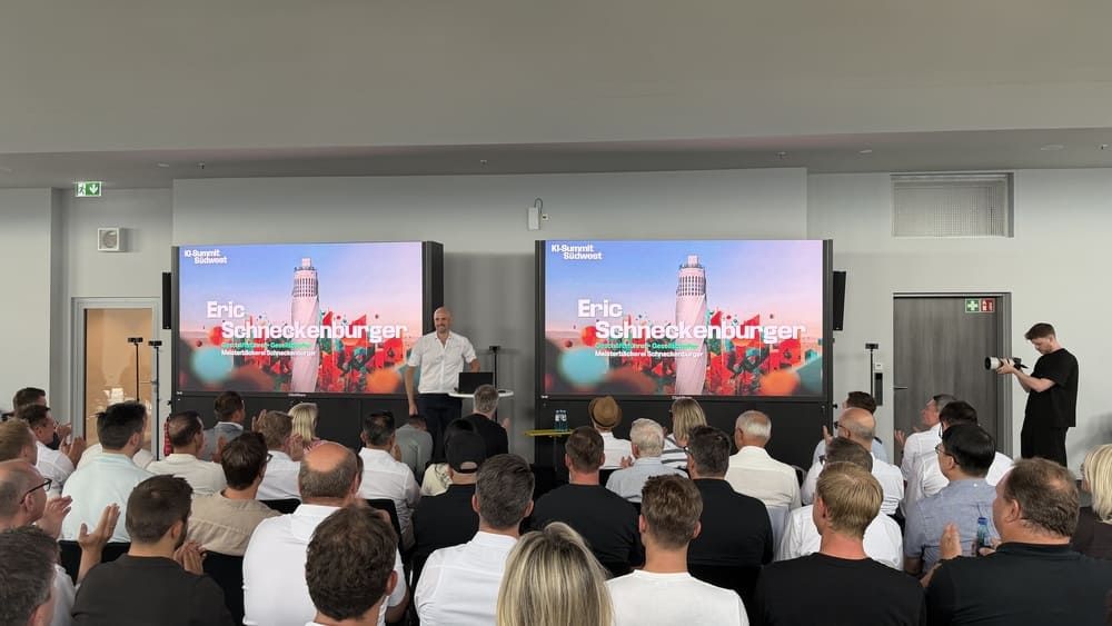 Eric Schneckenburger beim KI-Summit Südwest