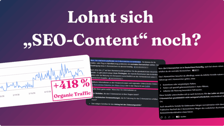 Lohnt sich SEO-Content noch?