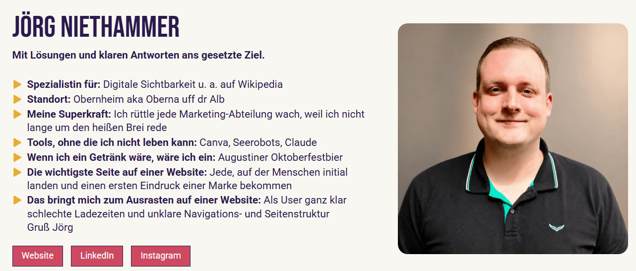Screenshot von Jörg Niethammer als Partner auf der einfach-mal-seo.de