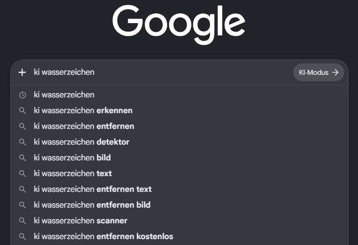 KI-Wasserzeichen entfernen bei Google